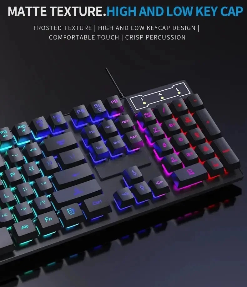 Kebidumei 104 key Backlit Mech - مراجعة Keyboard Mouse Bundle Gaming وسعره