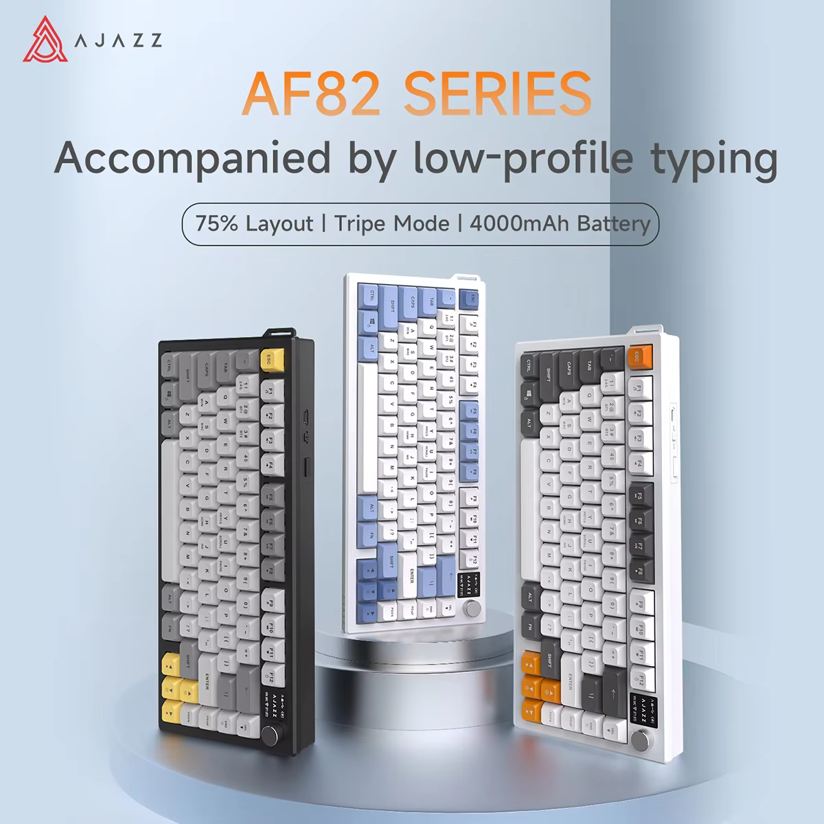 AJAZZ AF82 Low-Proflie Electro - مراجعة Gaming Keyboard Blue Switches وسعره