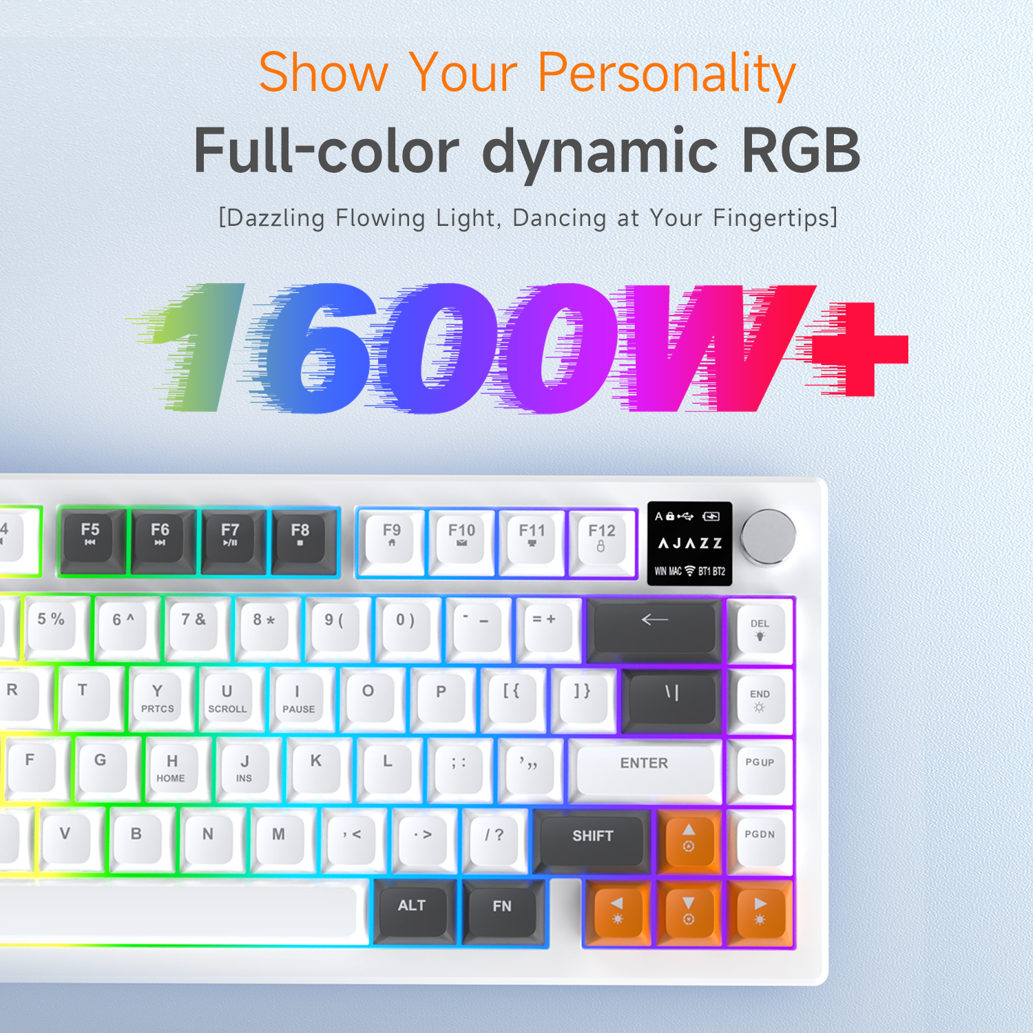 AJAZZ AF82 Low-Proflie Electro - مراجعة Gaming Keyboard Blue Switches وسعره
