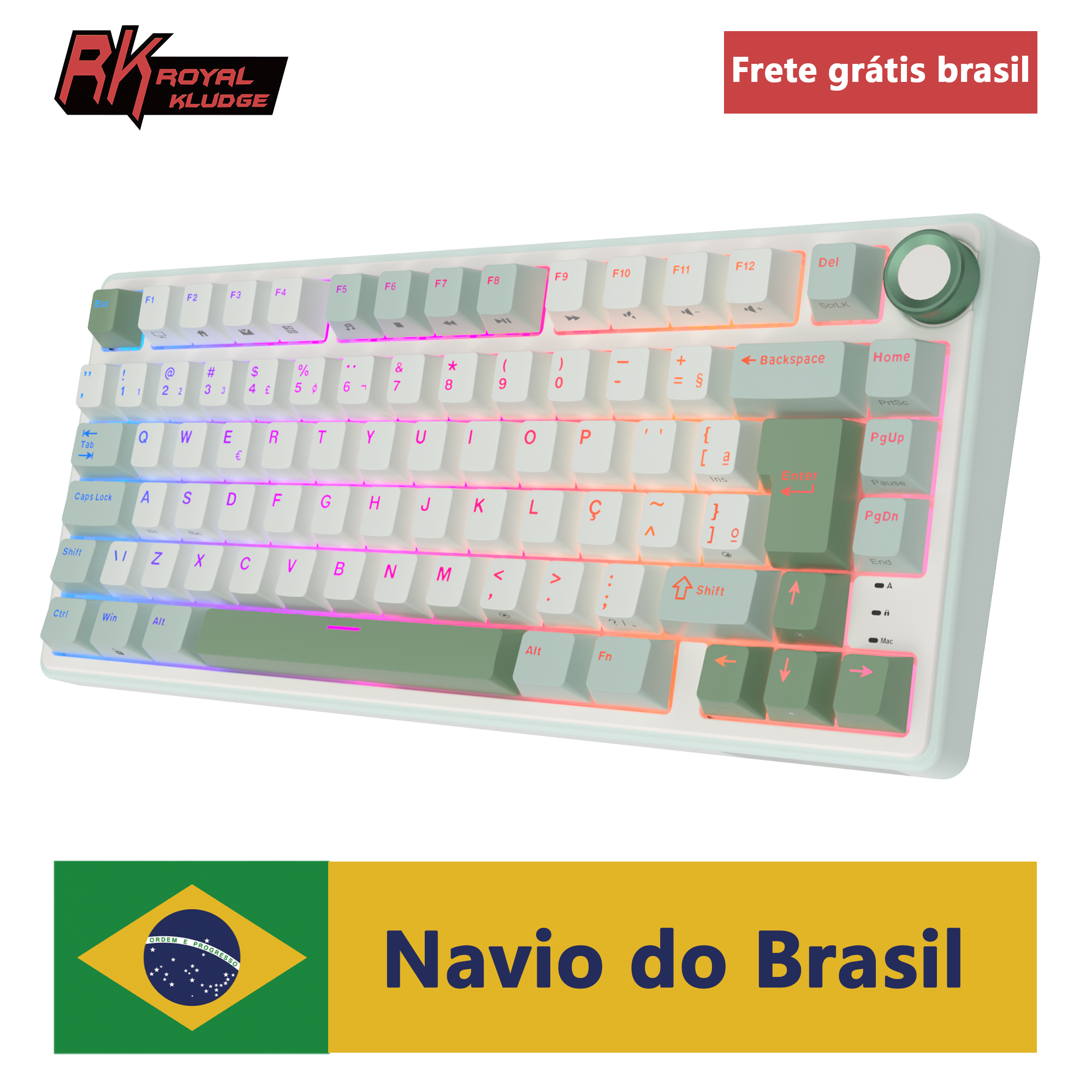 Royal Kludge RK R75 Brazilian  - مراجعة Gaming Keyboard Mobile وسعره