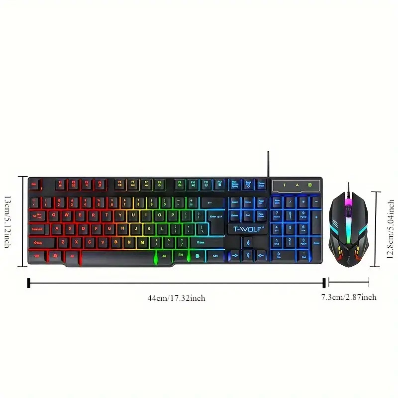 2pcs Black Wired Gaming Keyboa - مراجعة Gaming Keyboard And Mouse For Xbox وسعره