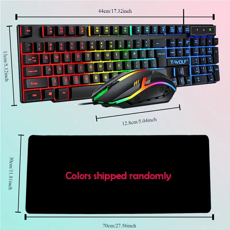 2pcs Black Wired Gaming Keyboa - مراجعة Gaming Keyboard And Mouse For Xbox وسعره