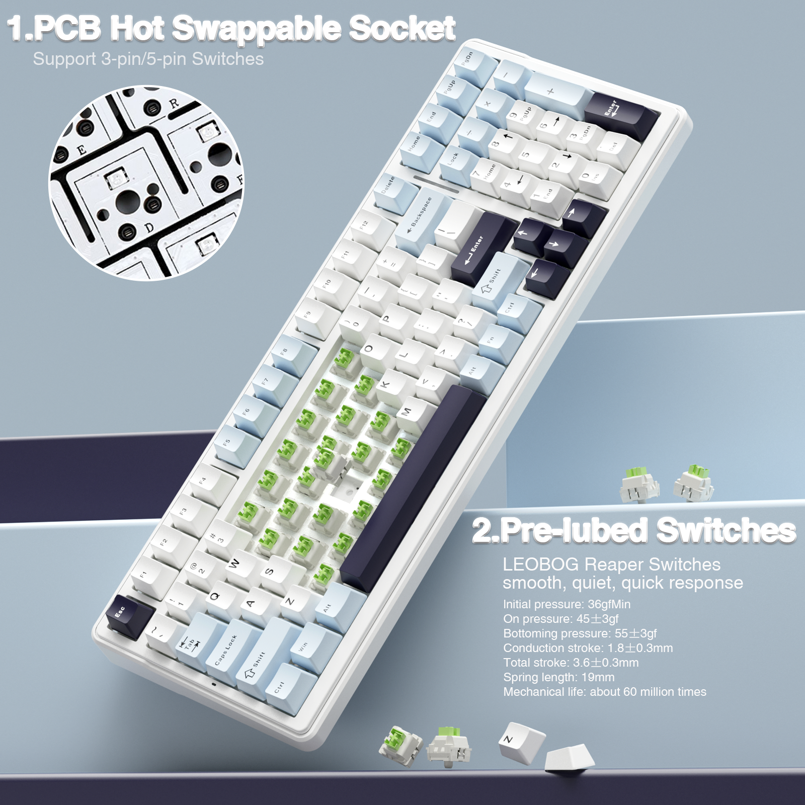 AULA F99 Machanical Keyboard B - مراجعة Gaming Keyboard Mobile وسعره