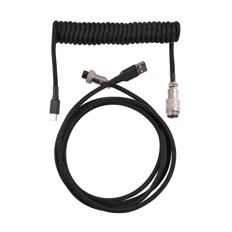 Type C Mechanical Keyboard Coi - مراجعة Coiled Usb Cable وسعره