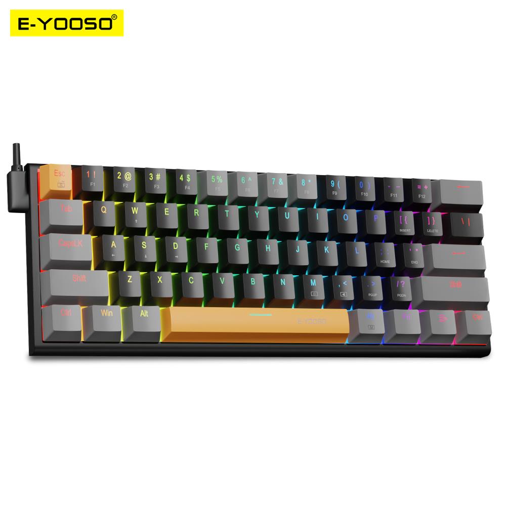 E-YOOSO Z11 RGB USB 60% Mini M - مراجعة Gaming Keyboard Blue Switches وسعره