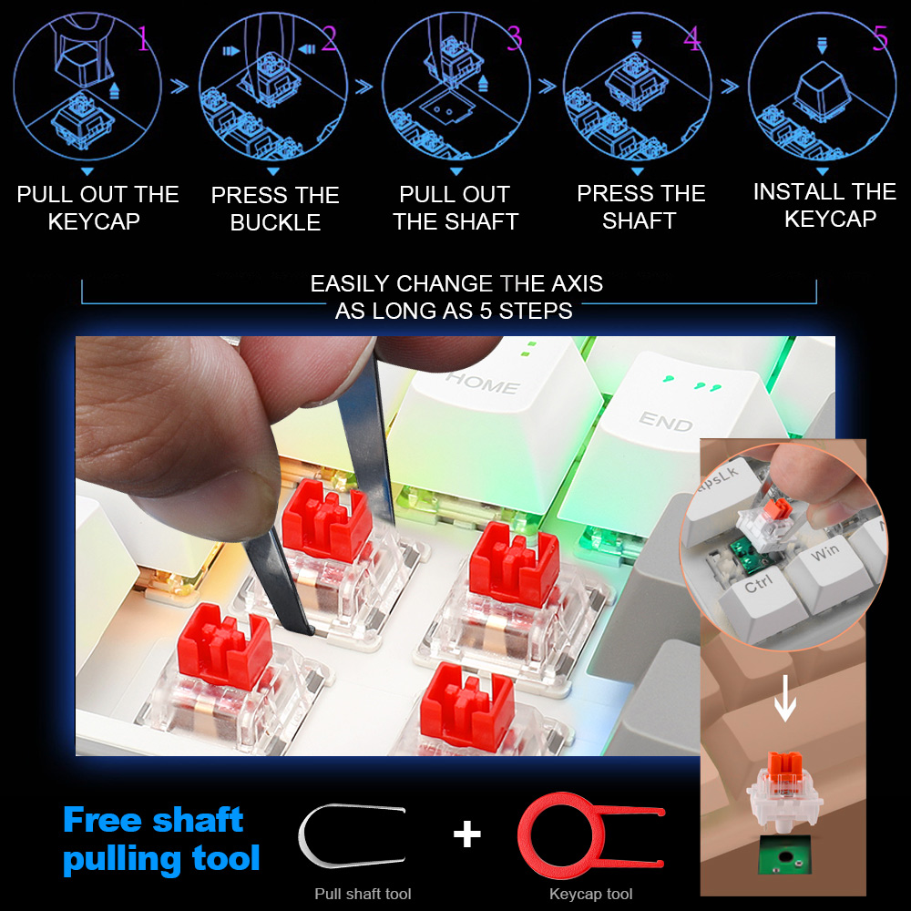 E-YOOSO Z11 RGB USB 60% Mini M - مراجعة Gaming Keyboard Blue Switches وسعره