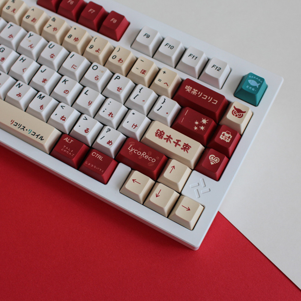 Lycoris Recoil Anime PBT Keyca - مراجعة Gaming Keyboard Bluetooth وسعره