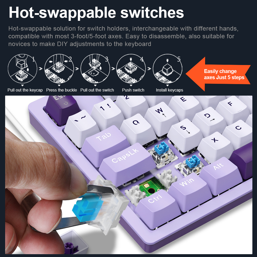 E-YOOSO Z94 USB Mechanical Gam - مراجعة Gaming Keyboard Blue Switches وسعره